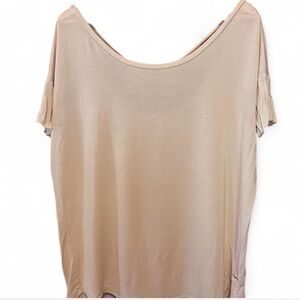 PINK Victoria's Secret Cream Short Sleeve Top